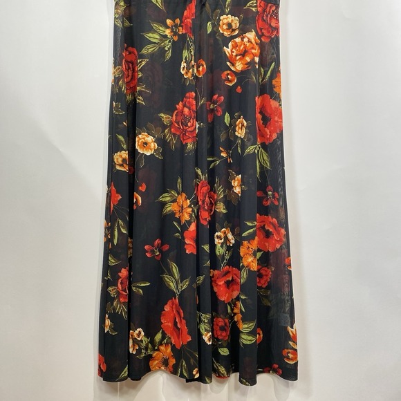 Ember Womens Floral Fairy Grunge Sheer Tie Front Cardigan Dress Sz M Whimsigoth - Picture 4 of 14